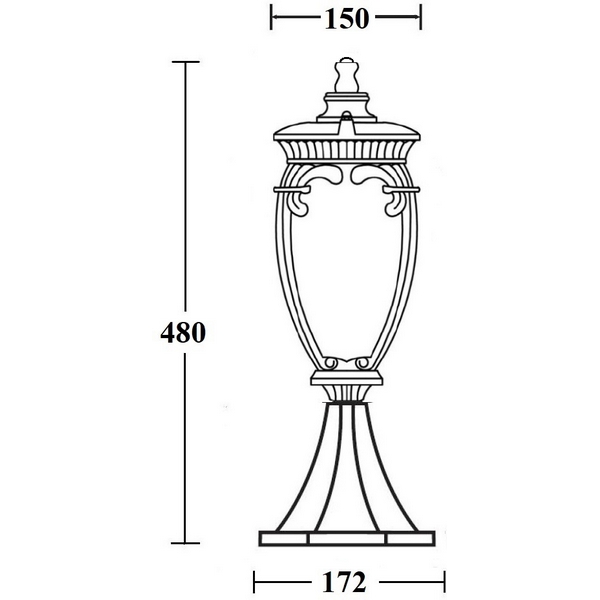 

Наземный фонарь IP44 Oasis Light VERONA 86204 Gb, Золото;патина, Verona 86204 Gb