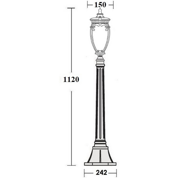

Наземный фонарь IP44 Oasis Light VERONA 86207 Gb, Золото;патина, Verona 86207 Gb