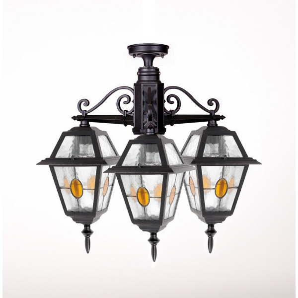 

Потолочный светильник уличный Oasis Light FARO lead GLASS 91170A/3 lgY Bl, Черный, FARO lead GLASS 91170A/3 lgY Bl