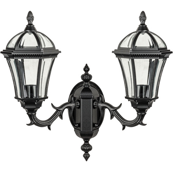 

Настенный фонарь уличный IP44 Oasis Light ROMA S 95201S 2 15L Bl, Черный, ROMA S 95201S 2 15L Bl