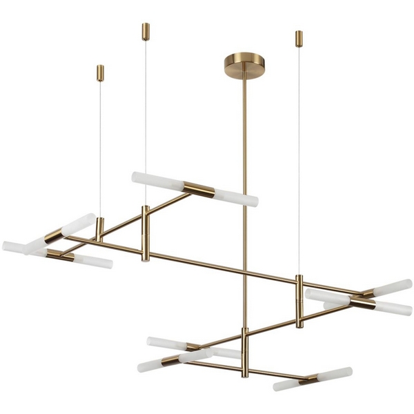 

Потолочная люстра на штанге Odeon Light Defance 4306/16 бронзовый/акрилл/металл IP20 G9 40W *16 180° 220V, Бронза, Defance 4306/16