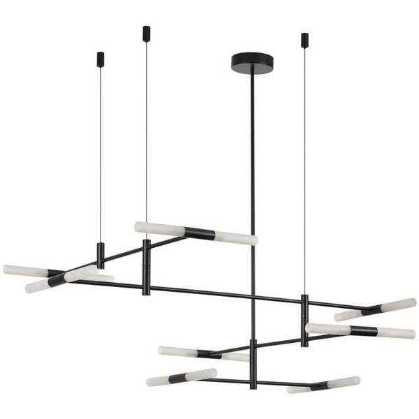 

Потолочная люстра на штанге Odeon Light Defance 4307/16 черный/акрилл/металл IP20 G9 40W *16 180° 220V, Defance 4307/16