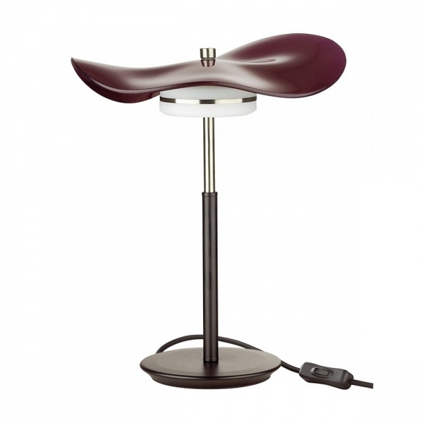 

Интерьерная настольная лампа светодиодная с выключателем Odeon Light Fluent 4857/10TL, Бордовый, Fluent 4857/10TL