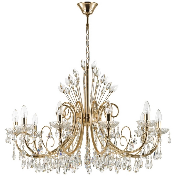 

Подвесная люстра хрусталь Odeon Light Versia 4977/10, Золото, Versia 4977/10