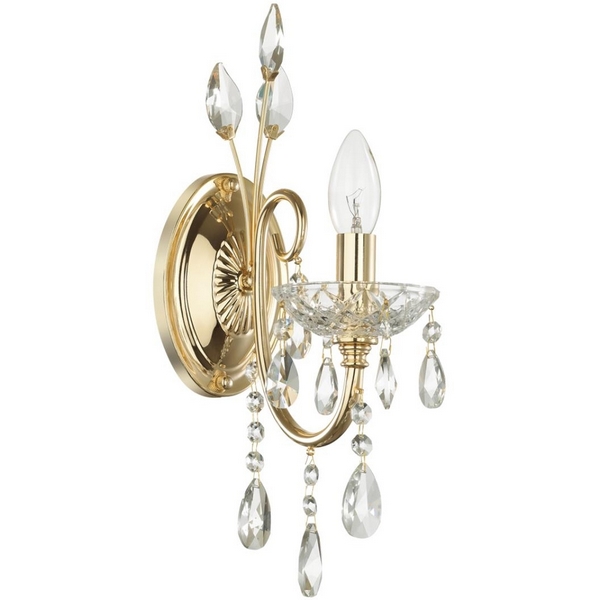 

Бра хрусталь Odeon Light Versia 4977/1W подсвечник с подвесками, Золото, Versia 4977/1W
