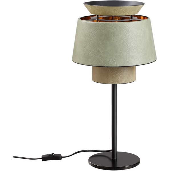 

Настольная лампа Odeon Light Kressa 4992/1TA PENDANT черный/зеленый/золотой/металл/экокожа E27 1*60W, Kressa 4992/1TA