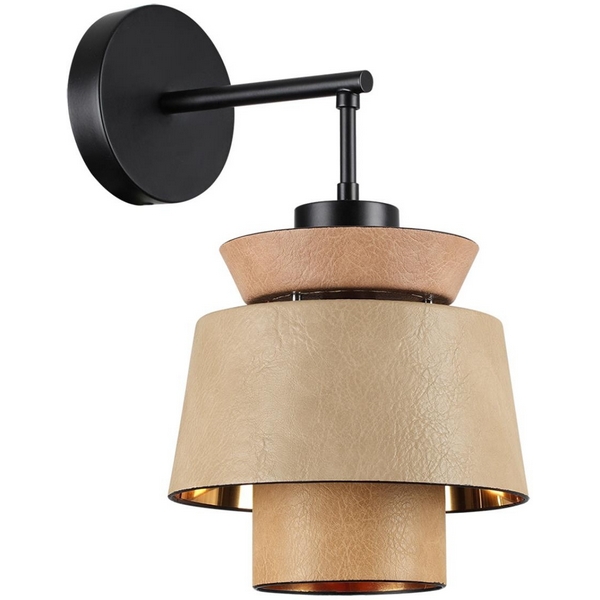

Бра Odeon Light Kressa 4992/1W PENDANT черный/бежевый/терракотовый/золотой/металл/экокожа E14 1*40W, Kressa 4992/1W