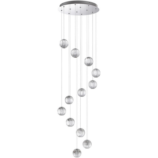 

Подвесная каскадная люстра Odeon Light Crystal 5007/56L ром/металл/акрил LED 56W 4000K 4711лм, Прозрачный, Crystal 5007/56L