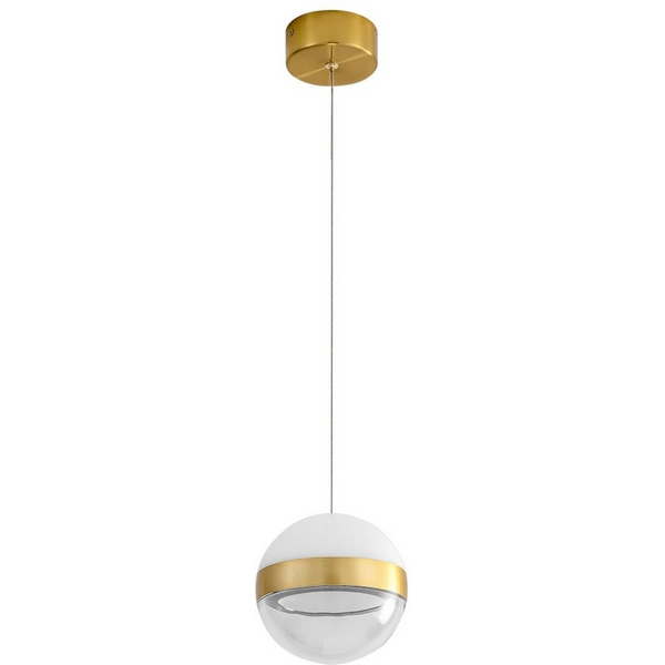 

Подвесной светильник Odeon Light Roni 5036/9L ант.бронза/прозрачн/молочный/металл/акрил LED 9W 4000K 480лм, Белый, Roni 5036/9L