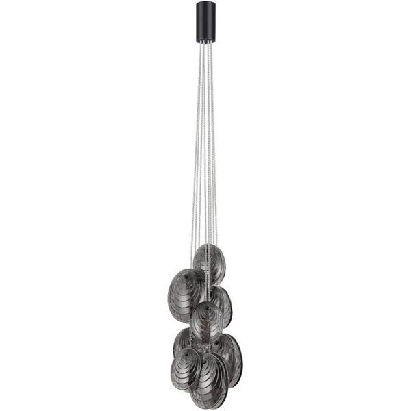 

Подвесной светильник Odeon Light Mussels 5038/8 черный/дымчатый/металл/стекло G9 8*40W, MUSSELS 5038/8