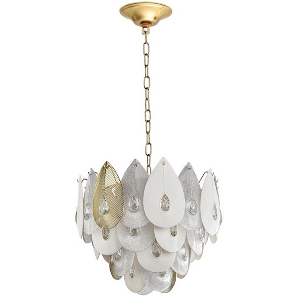 

Подвесная люстра Odeon Light Cabochon 5050/17 золото/прозрачный/металл/стекло/фарфор/металл E14 17*40W, Белый, Cabochon 5050/17