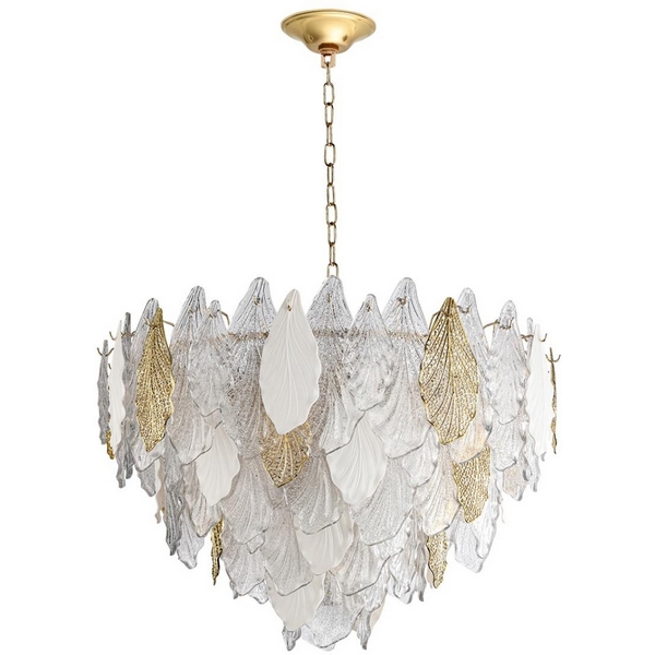 

Подвесная люстра Odeon Light Lace 5052/21 золото/белый/прозрачный/металл/стекло/фарфор/металл E14 21*40W, Lace 5052/21