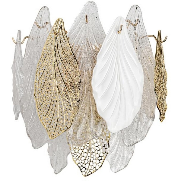 

Бра Odeon Light Lace 5052/3W золото/белый/прозрачный/металл/стекло/фарфор/металл E14 3*40W, Lace 5052/3W