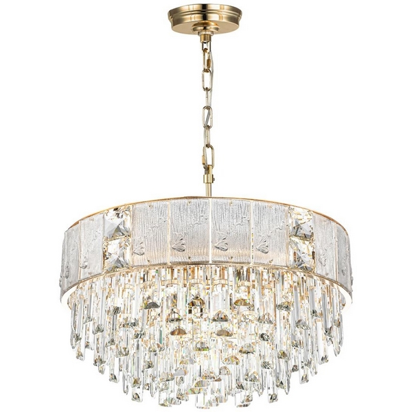 

Подвесная люстра Odeon Light Fiesta 5070/11 золото/прозрачный/матовый/металл/хрусталь/стекло E14 11*40W, Fiesta 5070/11