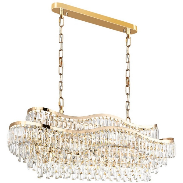

Подвесная люстра Odeon Light Wayta 5073/15 золото/прозрачный/металл/хрусталь E14 15*40W с подвесками, Wayta 5073/15