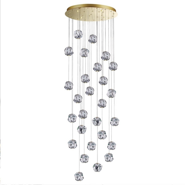 

Потолочная каскадная люстра led накладная Odeon Light Jemstone 5085/120L золото/прозрачный/металл/акрил LED 120W 4000K 5500Лм, Jemstone 5085/120L