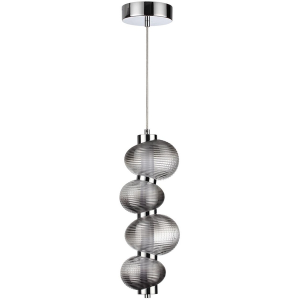 

Подвесной светильник с бусинами Odeon Light Bruco 5096/17L хром/дымчатый градиент/металл/стекло LED 17W 4000K, bruco 5096/17L