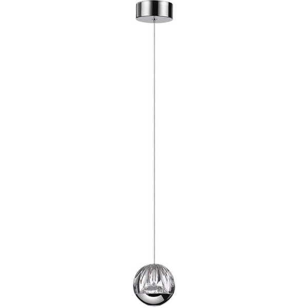 

Подвесной светильник Odeon Light Sono 5100/5L хром/прозрачный/акрил 2 в 1 LED 5W 4000K""" в форме шара, Sono 5100/5L