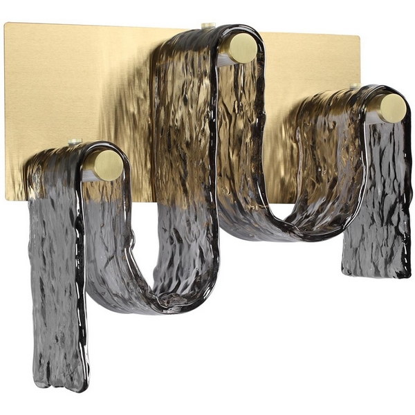 

Настенный светильник светодиодный Odeon Light Flow 5106/16WL золотой брашинг/дымчатый металл/стекло LED x 16W 4000K, Flow 5106/16WL