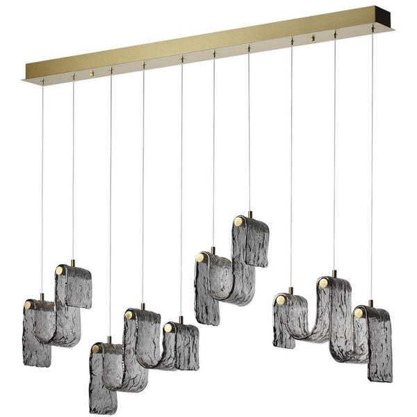 

Подвесной светильник светодиодный Odeon Light Flow 5106/52L золотой брашинг/дымчатый металл/стекло LED x 52W 4000K, Flow 5106/52L