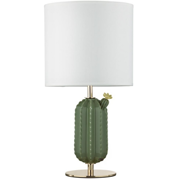 

Настольная лампа Odeon Light Cactus 5425/1T золотой/зеленый/белый/металл/керамика/ткань E27 1*60W, Cactus 5425/1T