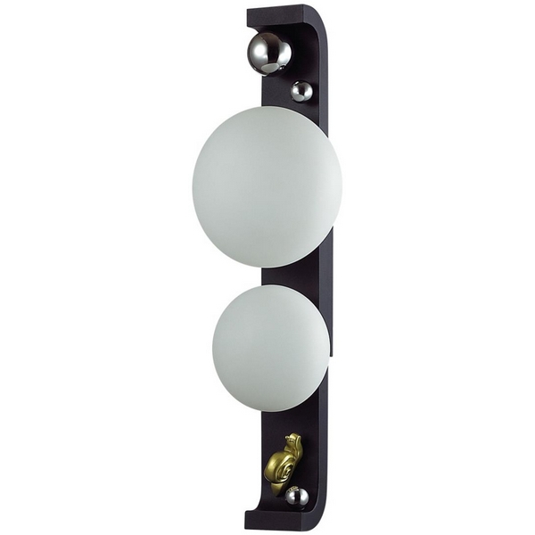 

Уличный фасадный светильник Odeon Light Luma 5434/2W черный/золотистый/хром/металл/акрил/декор металл IP54 G9 2*15W max, Белый, Luma 5434/2W