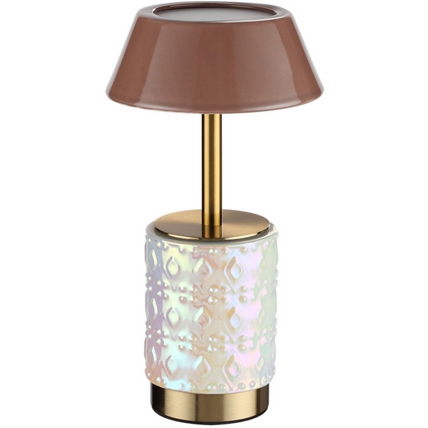 

Настольная лампа беспроводная Odeon Light Lulu 5454/6TL светлая бронза/кофейный/жемчужный/металл/керамик LED*6W 3000K, Коричневый, Lulu 5454/6TL