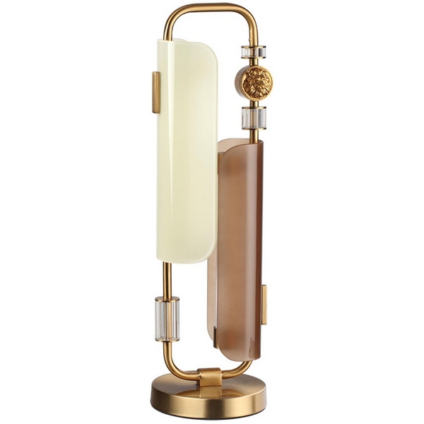 

Настольная лампа Odeon Light Lion 5467/10TL белый/коричневый/античная бронза/металл/стекло/декор металл LED x 10W (5W*2) 3000K, Lion 5467/10TL