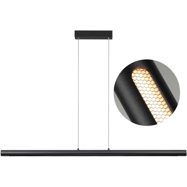 Изображение товара Подвесной светильник Odeon Light Mali 6643/45L LED 49W 3000K черный металл акрил