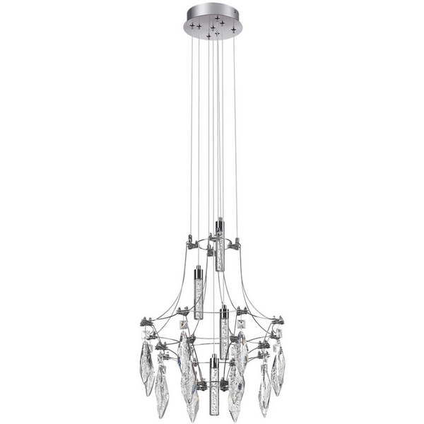 

Подвесной светильник Odeon Light Flamenco 6699/25WL металл/хрусталь металл/нерж сталь LED 35W 4000K 220V с подвесками, Прозрачный, Flamenco 6699/35L