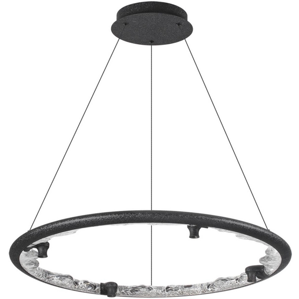 

Подвесной светильник Odeon Light Cayon 7001/55L черный ice crack/акрил/хрусталь с ПДУ IP20 LED 55W 1873Лм 3000/4000/5700K, Cayon 7001/55L