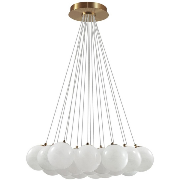 

Подвесной светильник Odeon Light Magia 7109/19 металл/стекло/бронза/белый E14 19*5W 220V, Magia 7109/19