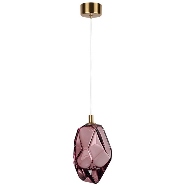 

Подвесной светильник Odeon Light Gemme 7113/4LA сиреневый/винное стекло/металл IP20 LED 4W 300Лм 3000K 200° 220V, Gemme 7113/4LA