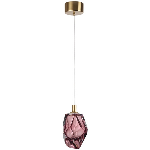 

Подвесной светильник Odeon Light Gemme 7113/4LC сиреневый/винное стекло/металл IP20 LED 4W 300Лм 3000K 200° 220V, Gemme 7113/4LC