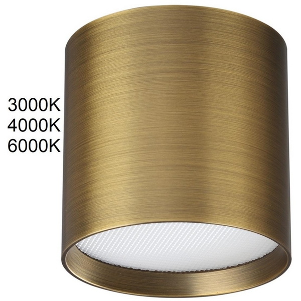 

Потолочный светильник точечный светодиодные нейтральный свет 4000k накладной Odeon Light Oben 7128/8CL бронза/металл IP20 LED 8W 480Лм 3000K/4000K/6000K 120° 220V, Oben 7128/8CL