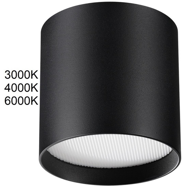 

Потолочный светильник накладной Odeon Light Oben 7129/8CL черный/металл IP20 LED 8W 480Лм 3000K/4000K/6000K 120° 220V, Oben 7129/8CL