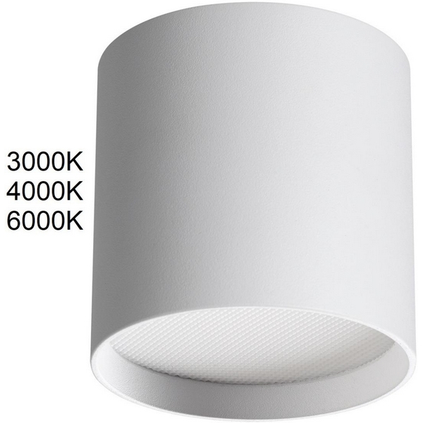 

Потолочный светильник точечный светодиодные холодный свет 6500k Odeon Light Oben 7130/8CL белый/металл IP20 LED 8W 480Лм 3000K/4000K/6000K 120° 220V, Oben 7130/8CL