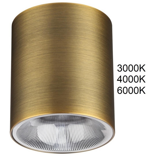 

Потолочный светильник точечный светодиодные нейтральный свет 4000k накладной Odeon Brim 7137/12CL бронза/металл IP20 LED 12W 960Лм 3000K/4000K/6000K 36° 220V Odeon Light, Brim 7137/12CL