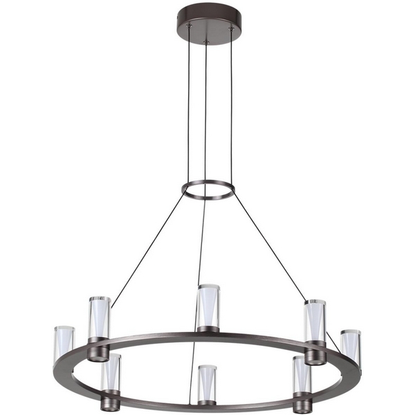 

Подвесной светильник Odeon Light Defance 7143/55L черный gun powder/акрил/металл IP20 LED 45W 4260Лм 3000K 180° 220V, Defance 7143/55L