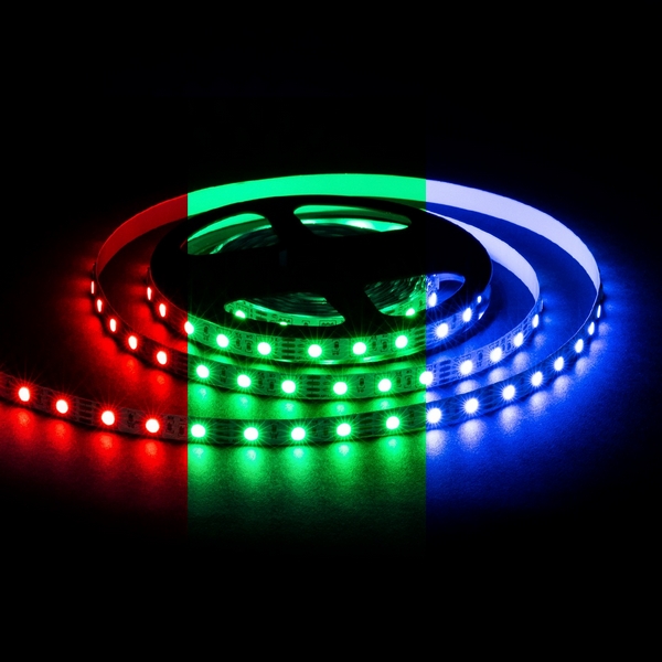 Изображение товара Светодиодная лента 12В 14,4Вт/м RGB SMG5050 60д/м IP20 ширина подложки 10мм, 5м OGM LSE-271 Изображение товара Светодиодная лента 12В 14,4Вт/м RGB SMG5050 60д/м IP20 ширина подложки 10мм, 5м OGM LSE-271