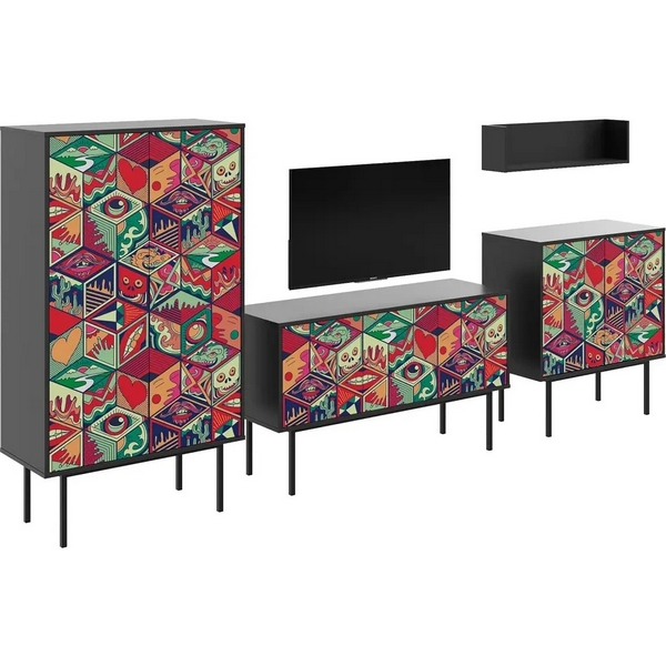 

Композиция Boho Color 2 ОГОГО (арт.599560), (ЛДСП/Черный) ОГОГО Обстановочка!, Boho Color 599560