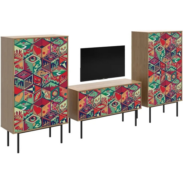 

Композиция Boho Color 3 ОГОГО (арт.599566), (ЛДСП/Дуб Корбридж) ОГОГО Обстановочка!, Boho Color 599566