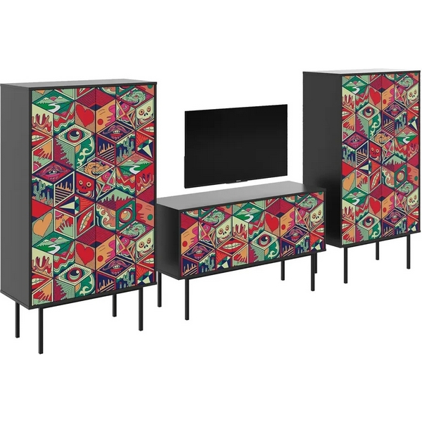 

Композиция Boho Color 3 ОГОГО (арт.599572), (ЛДСП/Черный) ОГОГО Обстановочка!, Boho Color 599572