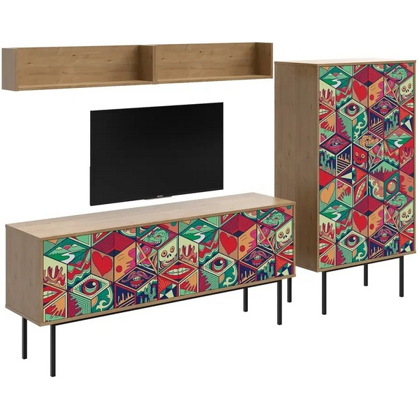 

Композиция Boho Color 6 ОГОГО (арт.599602), (ЛДСП/Дуб Корбридж) ОГОГО Обстановочка!, Boho Color 599602