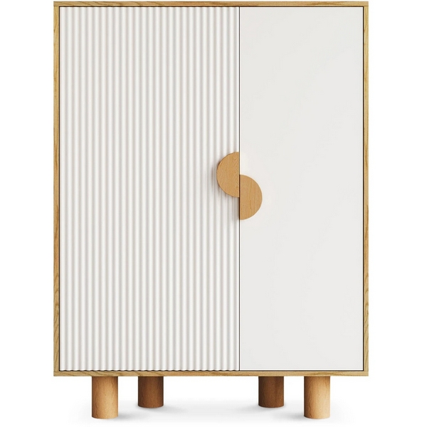 

Шкаф левый Cresco ОГОГО Обстановочка! 934630 (ЛДСП,Шпон,МДФ/Белый,Дуб), Cresco 934630