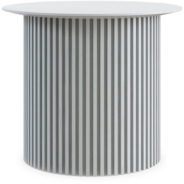 Изображение товара Стол журнальный Mono Stripe D50/ D38/H42 (МДФ,Шпон/Белый) ОГОГО Обстановочка! 943401