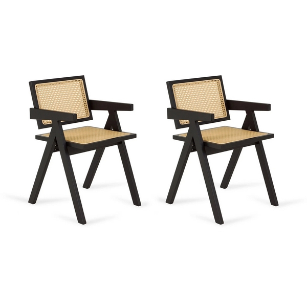 

Комплект стульев Bellagio 2 шт. ОГОГО Обстановочка! 966296 (Ротанг,Массив,Дерево/Бежевый,Черный), Maple 966296