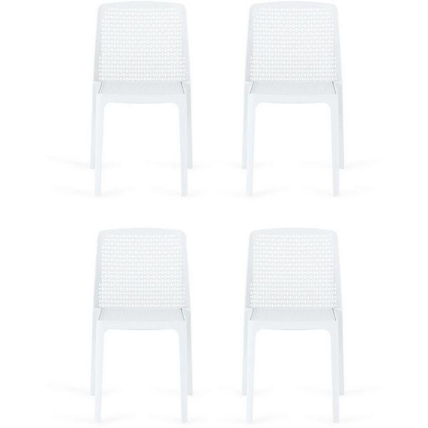 

Комплект стульев Bottega 4 шт. ОГОГО Обстановочка! 966341 (Пластик/Белый), Bottega 966341