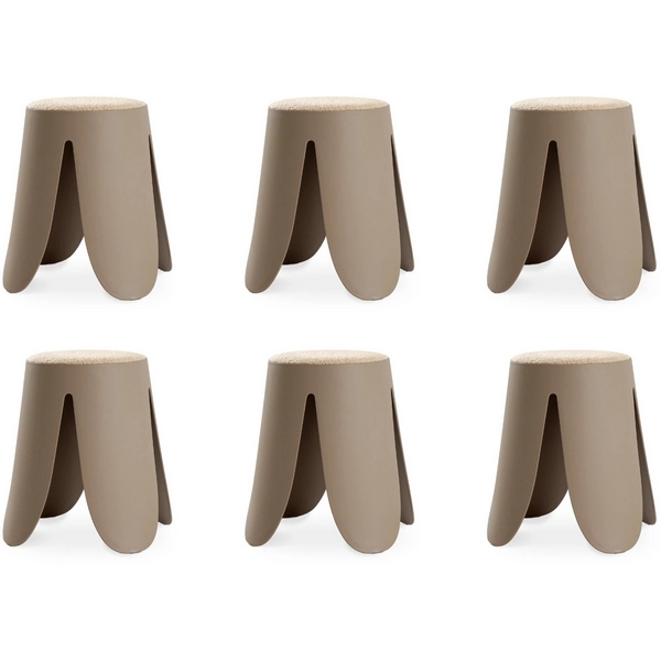 

Комплект табуретов Chim 6 шт. ОГОГО Обстановочка! 966355 (Мех/Бежевый), Chim 966355