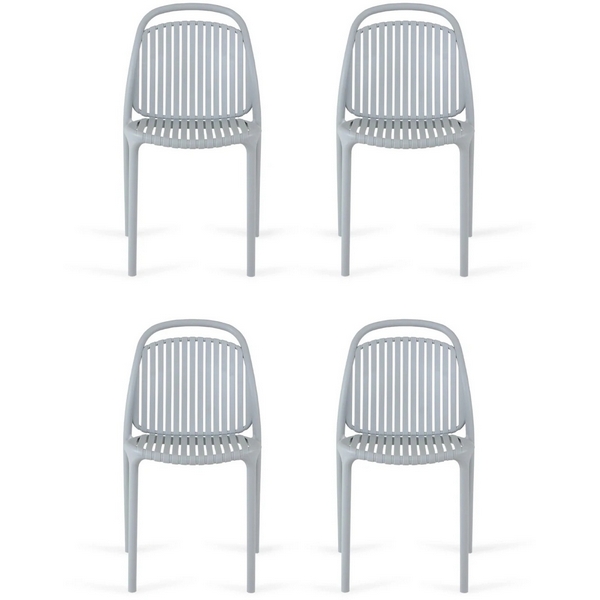 

Комплект стульев Scoop 4 шт. ОГОГО Обстановочка! 966599 (Пластик/Светло-серый), Scoop 966599